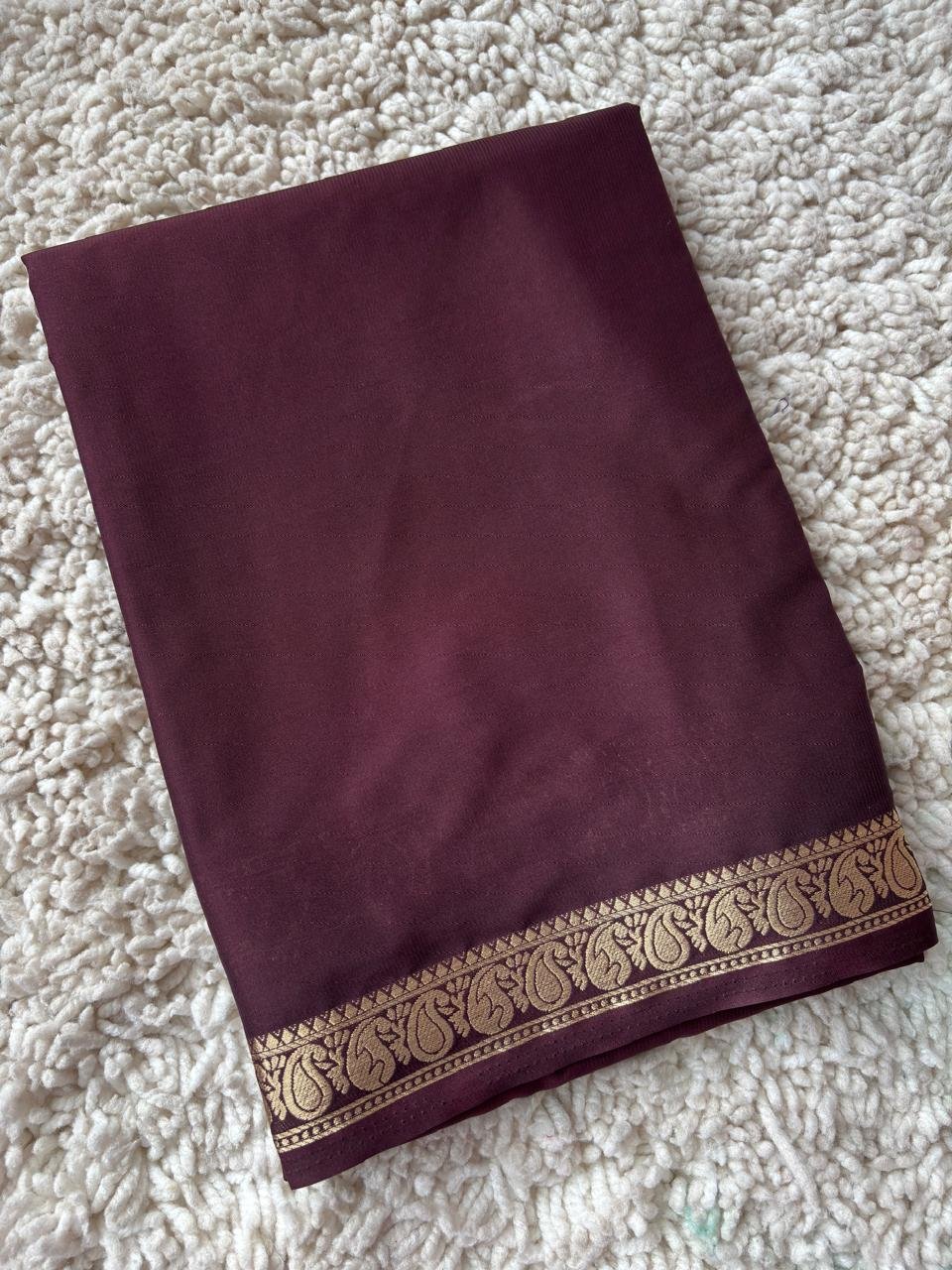 Semi Mysore Crepe Silk Sarees