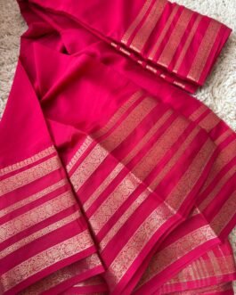 Semi Mysore Crepe Silk Sarees