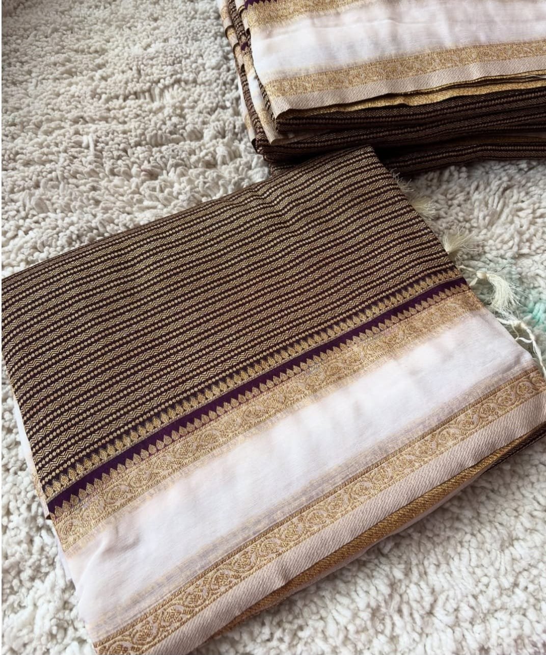 Banaras Khadi Georgette Saree