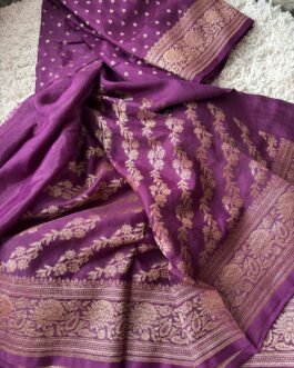 Premium Banaras Crepe Silk Saree