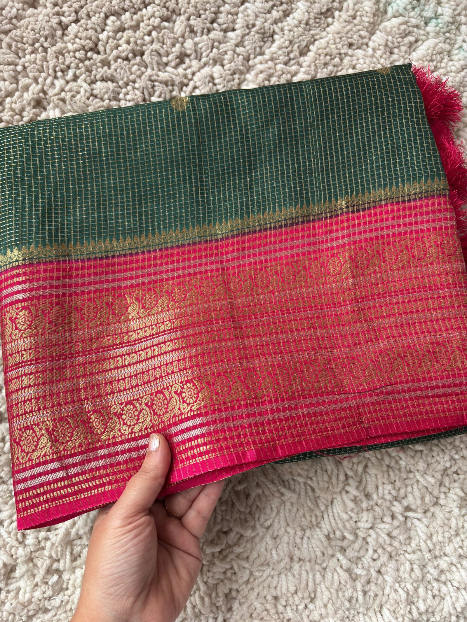 Traditional Small Checks Munga Silks