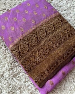 Semi Banaras Khadi Georgette Saree