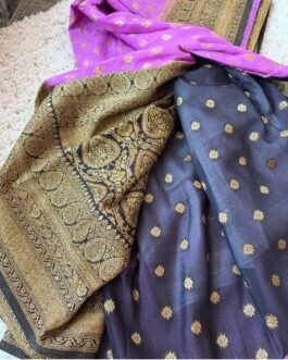 Semi Banaras Khadi Georgette Saree