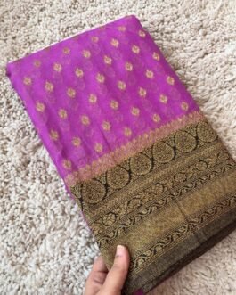 Semi Banaras Khadi Georgette Saree