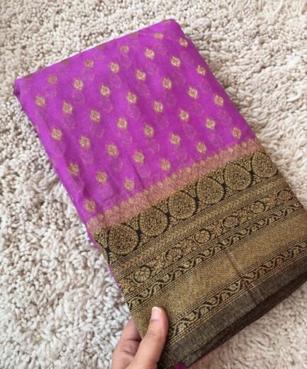 Semi Banaras Khadi Georgette Saree