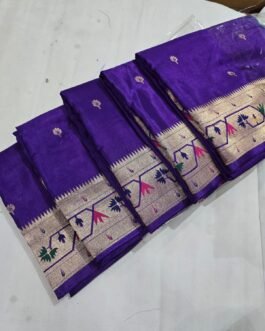 Pure Paithani Munga Soft Silk Saree