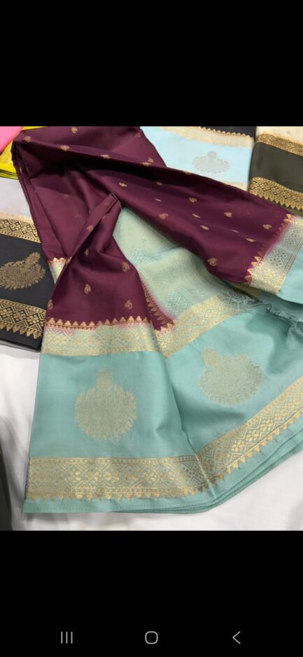 Semi Mysore Crepe Silk Saree