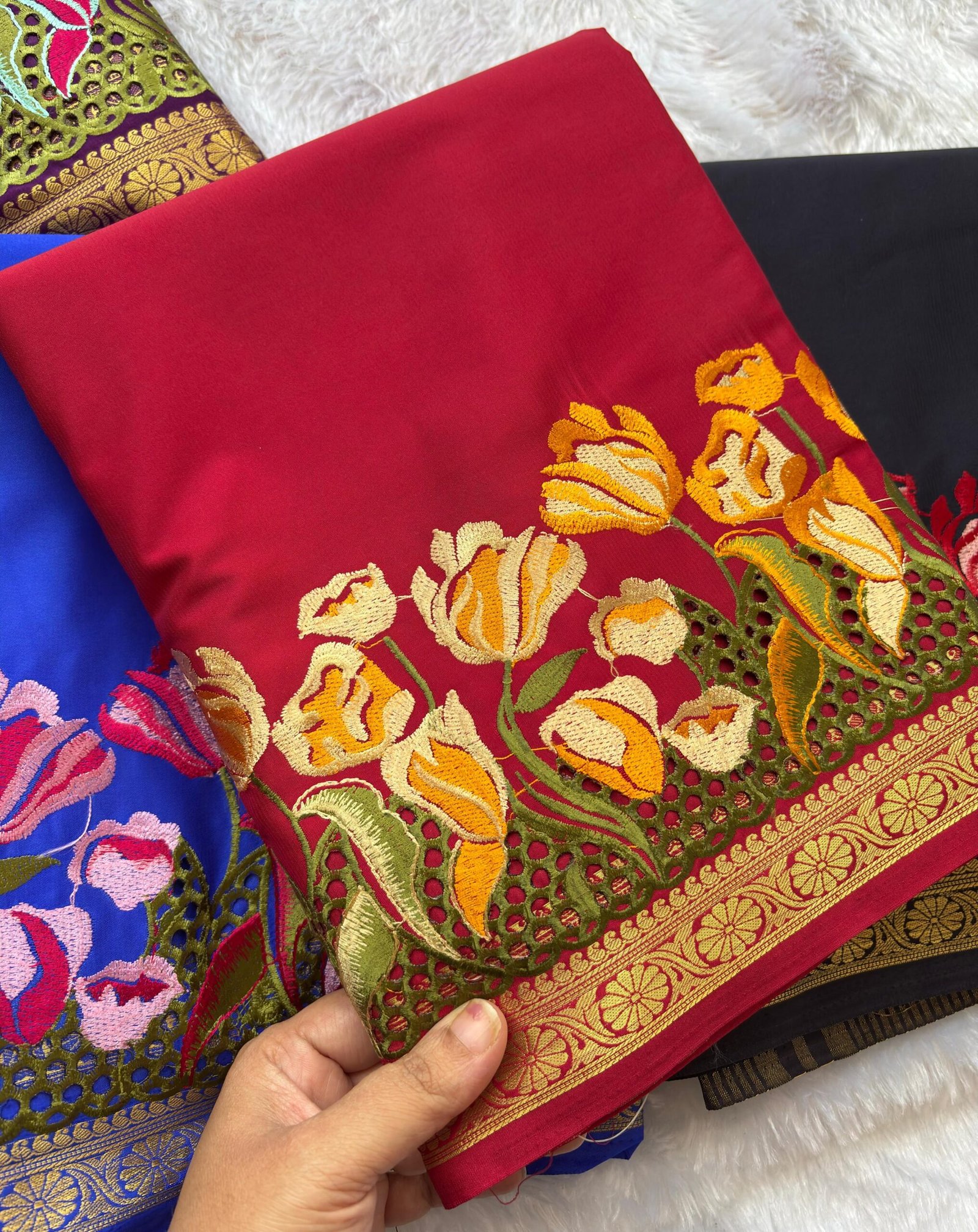 Semi Mysore Crepe Silk Sarees