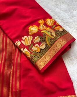 Semi Mysore Crepe Silk Sarees