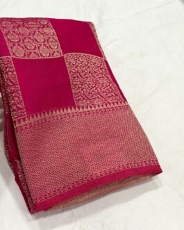Chinnon Georgette Saree In Checks Pattern