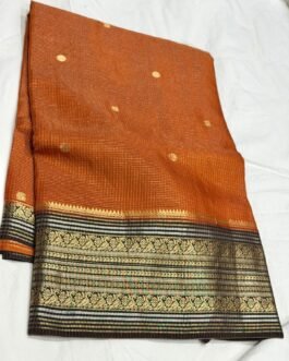 Pure Munga Soft Checks Silk Saree