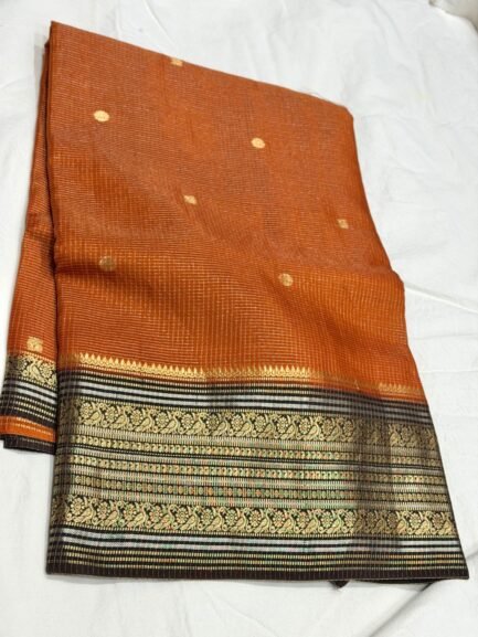 Pure Munga Soft Checks Silk Saree
