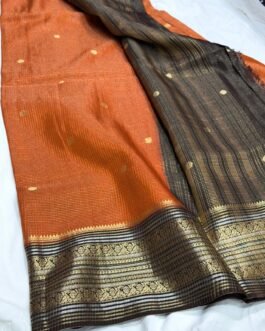Pure Munga Soft Checks Silk Saree