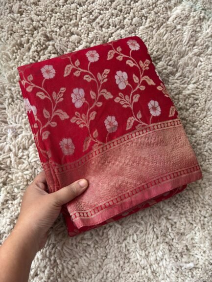 Georgette Jaal Crush Saree