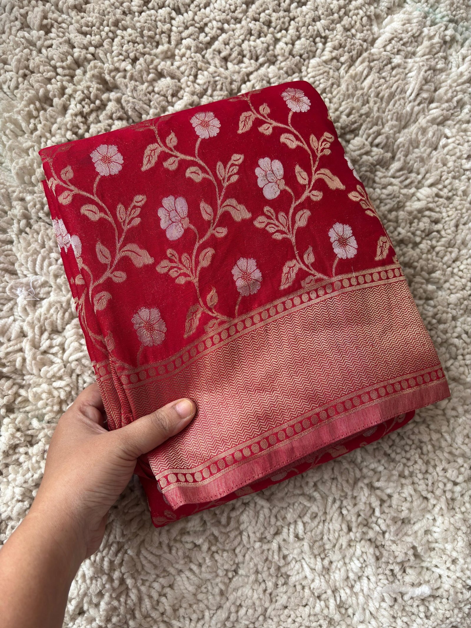 Georgette Jaal Crush Saree