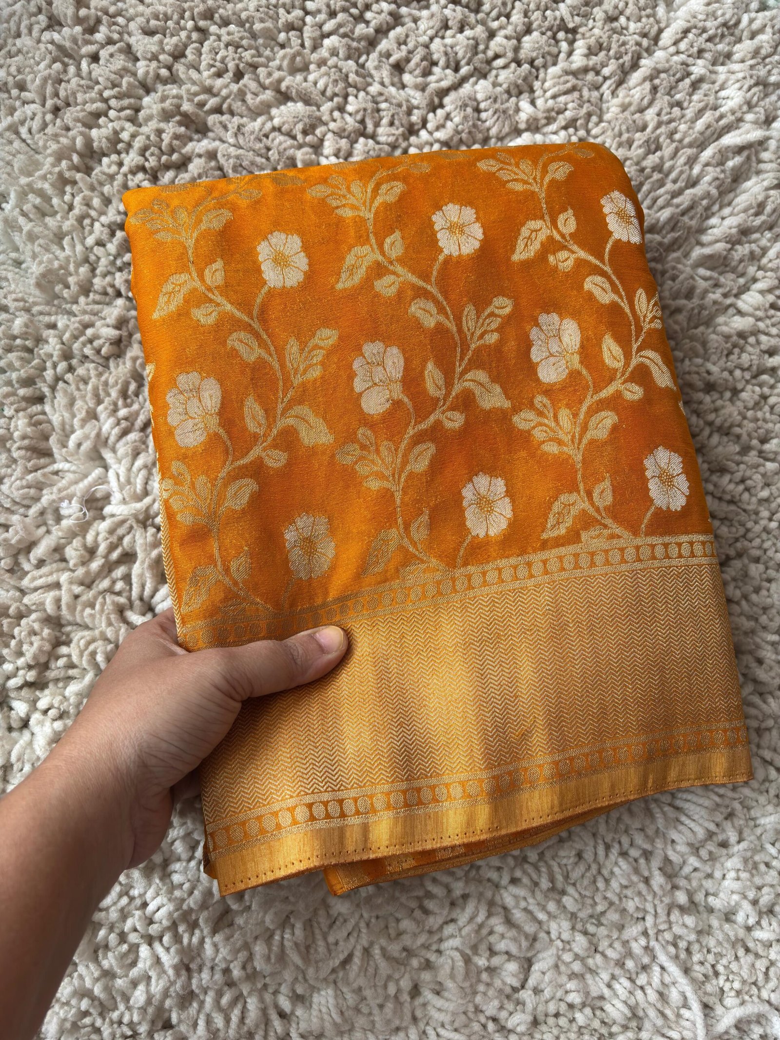 Georgette Jaal Crush Saree