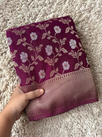 Georgette Jaal Crush Saree
