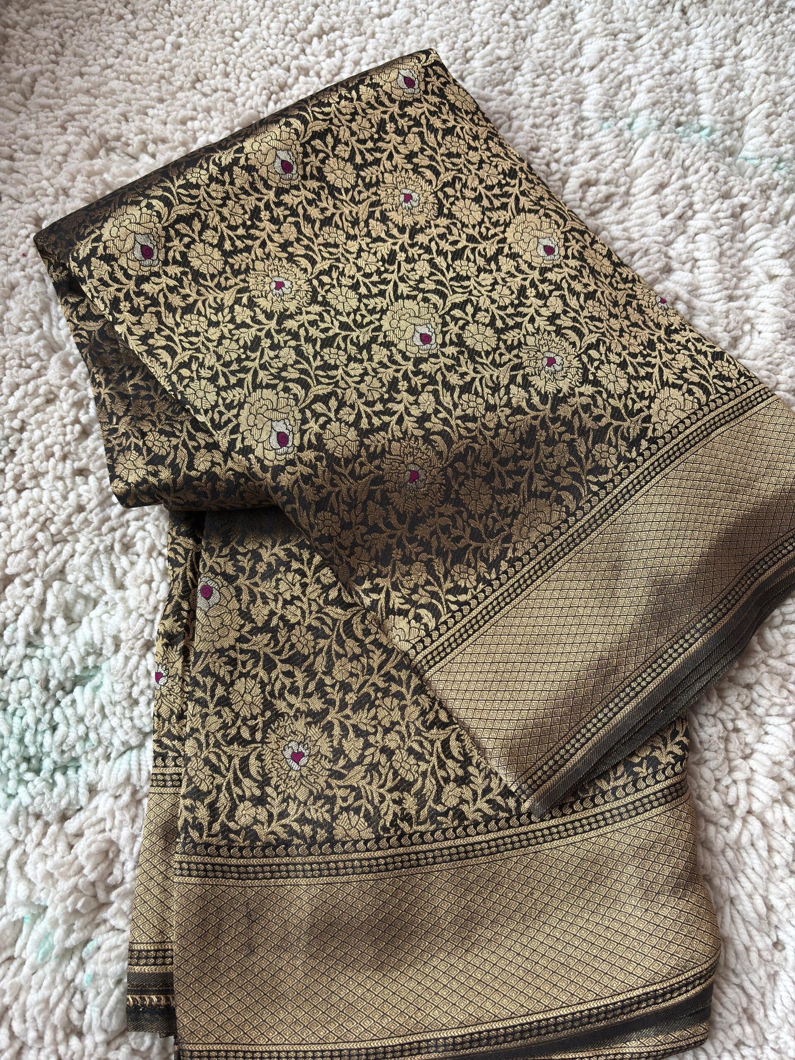 Pure Brocade Crape Silk Sarees