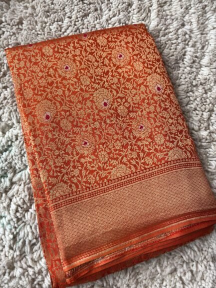 Pure Brocade Crape Silk Sarees