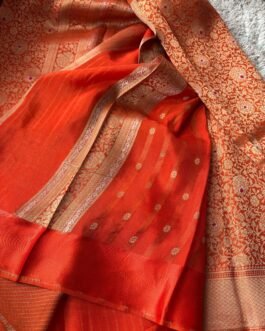 Pure Brocade Crape Silk Sarees