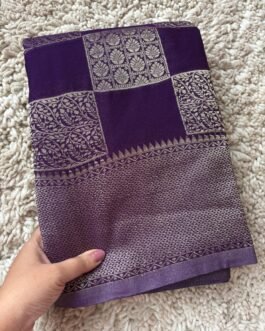 Chinnon  Georgette Saree In Checks Pattern