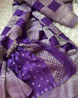 Chinnon  Georgette Saree In Checks Pattern
