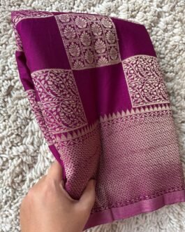 Chinnon  Georgette Saree In Checks Pattern