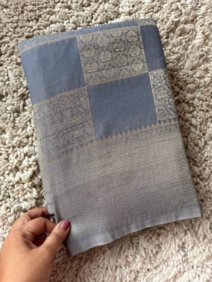 Chinnon  Georgette Saree In Checks Pattern