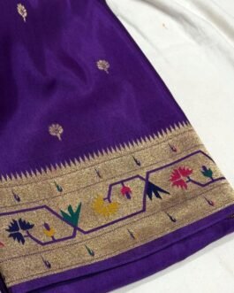 Pure Paithani Munga Soft Silk Saree