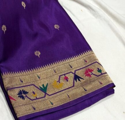 Pure Paithani Munga Soft Silk Saree