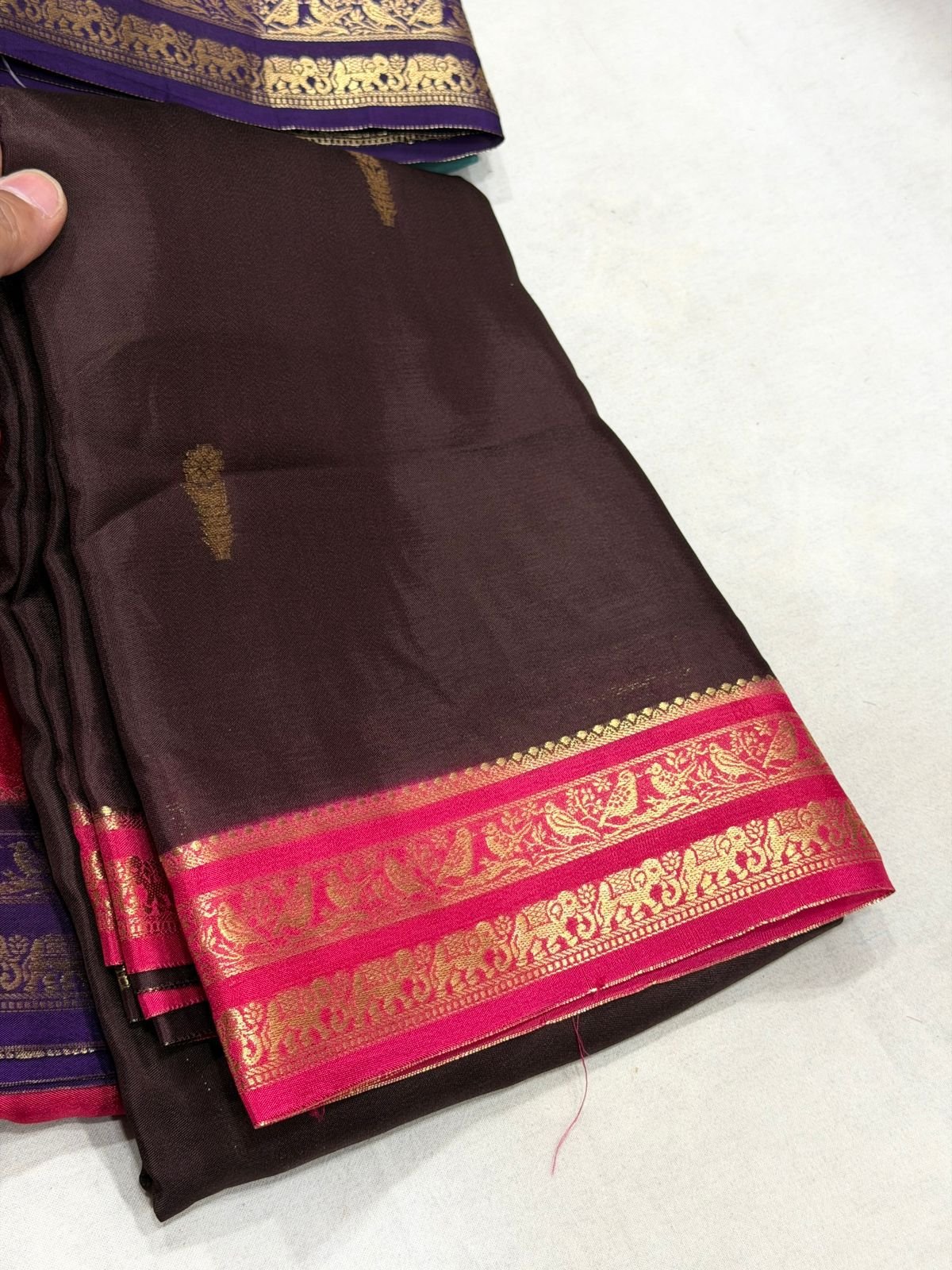 Pure Chinnon Crape Silk Sarees