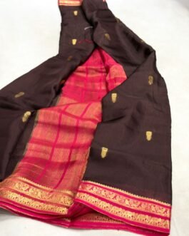 Pure Chinnon Crape Silk Sarees