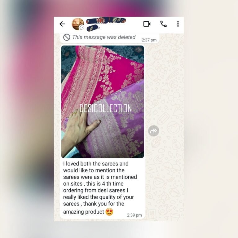 Customer feedback from Vibha V at DesiCollections