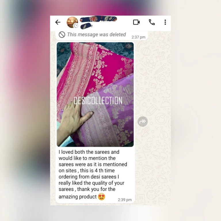 Customer feedback from Vibha V at DesiCollections