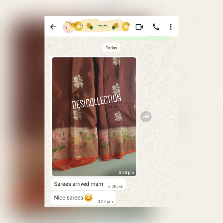 Customer feedback from Chanappa at DesiCollections