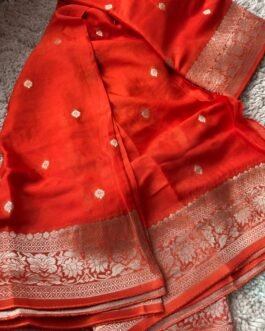 Premium Banaras Khadi Chiffon Saree