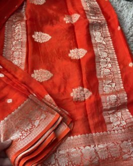 Premium Banaras Khadi Chiffon Saree