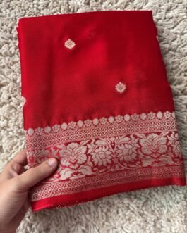 Premium Banaras Khadi Chiffon Saree