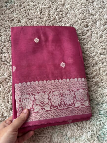 Premium Banaras Khadi Chiffon Saree