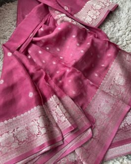 Premium Banaras Khadi Chiffon Saree