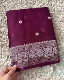 Premium Banaras Khadi Chiffon Saree