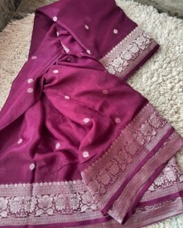Premium Banaras Khadi Chiffon Saree