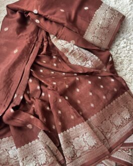Premium Banaras Khadi Chiffon Saree