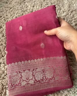 Premium Banaras Khadi Chiffon Saree