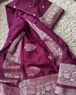 Premium Banaras Khadi Chiffon Saree