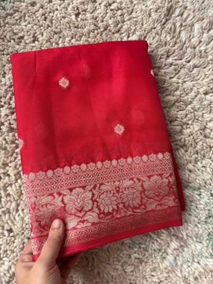 Premium Banaras Khadi Chiffon Saree