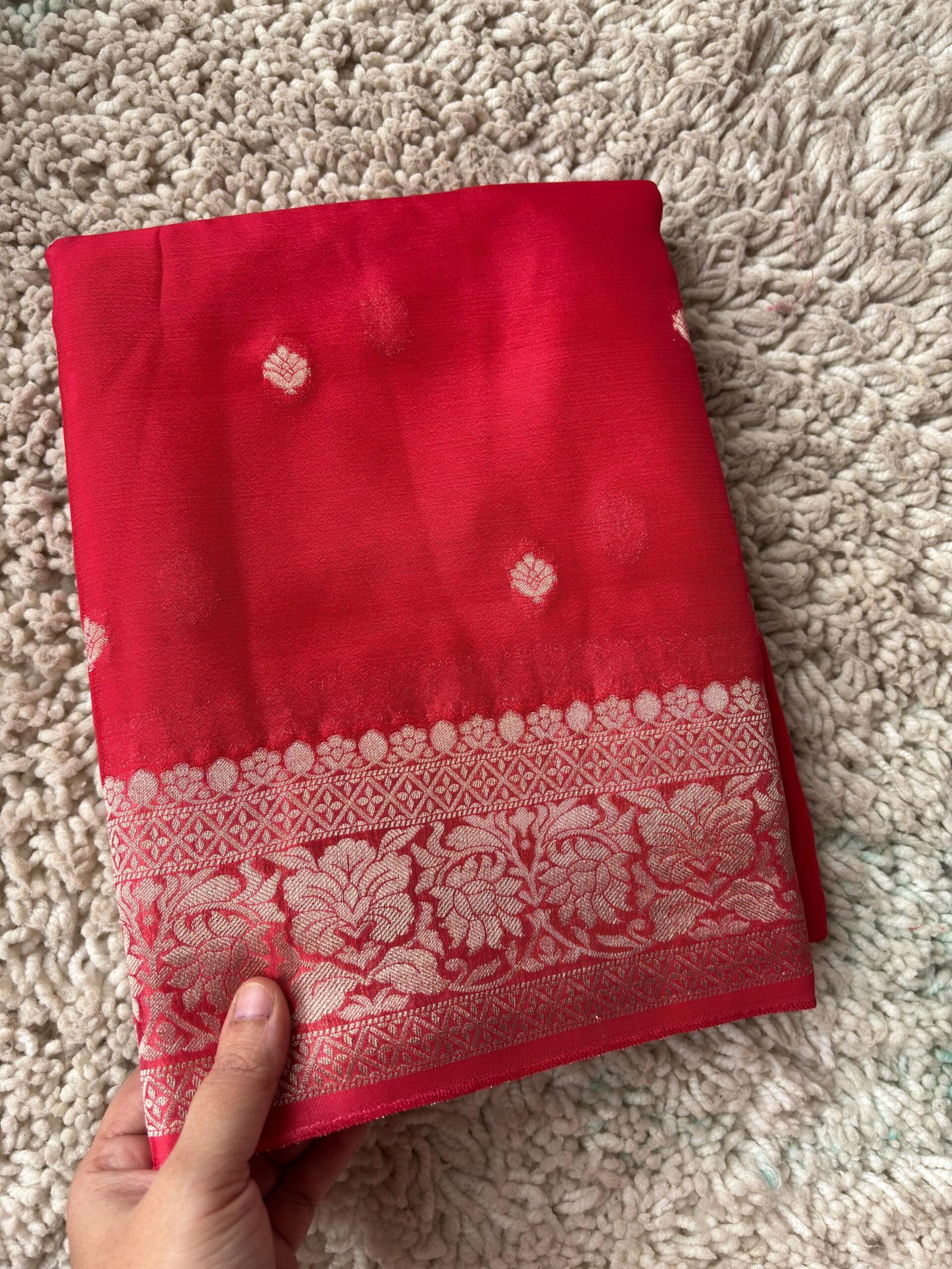 Premium Banaras Khadi Chiffon Saree