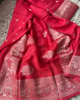 Premium Banaras Khadi Chiffon Saree