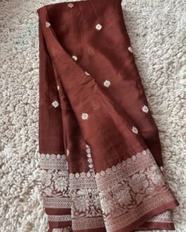 Premium Banaras Khadi Chiffon Saree
