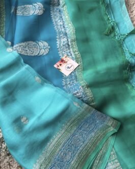 Pure Banaras Khadi Chiffon 3d Sarees
